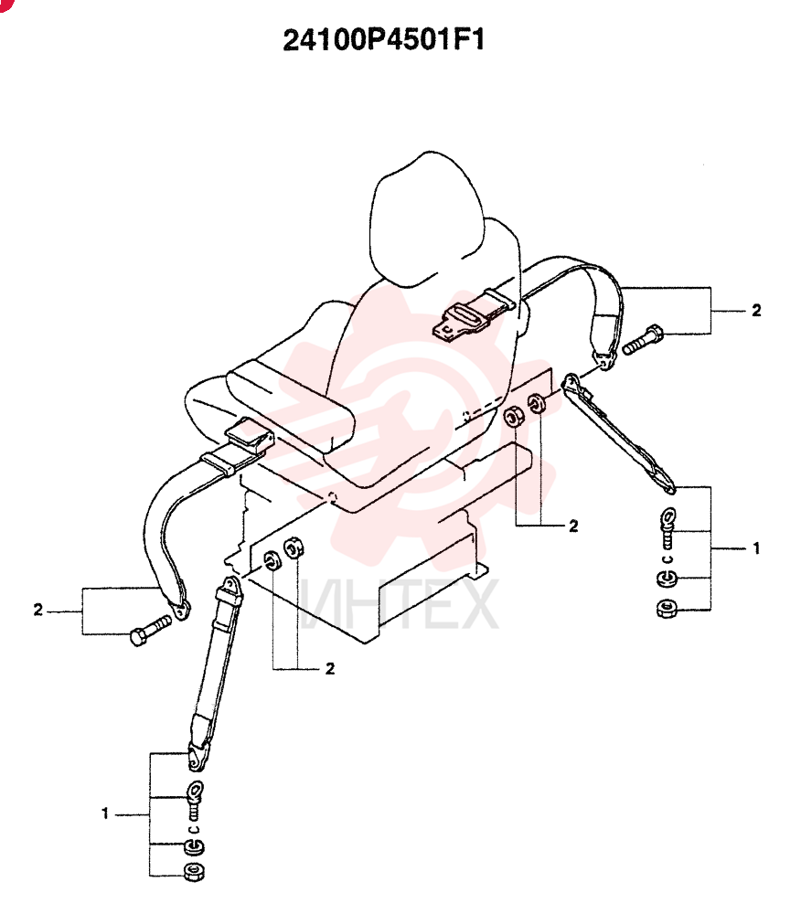 SEAT BELT ASSY. (STD. - HA.) 24100P4501F1