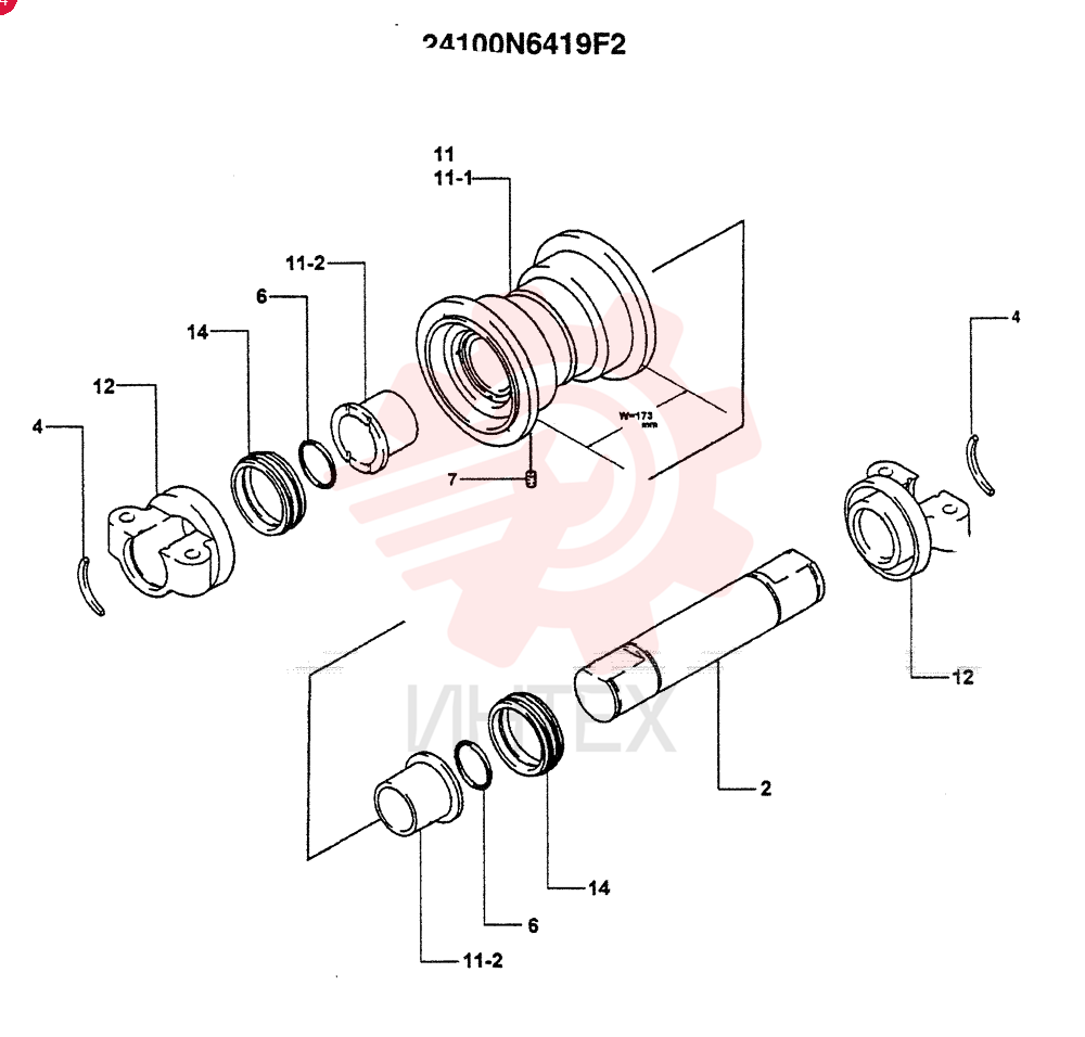 TRACK ROLLER 24100N6419F2