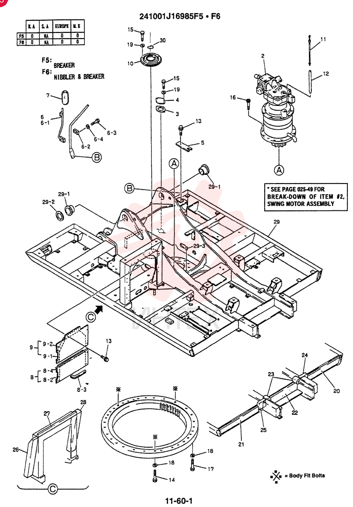 UPPER FRAME ASSEMBLY (BREAKER) 24100J16985F5