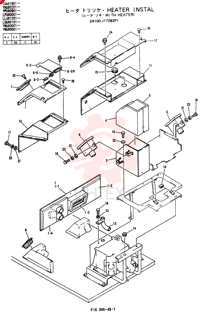 HEATER INSTAL (WITH HEATER) 24100J17282F1