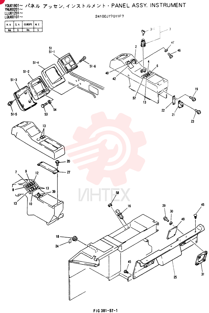 PANEL ASSY, INSTRUMENT 24100J17011F7