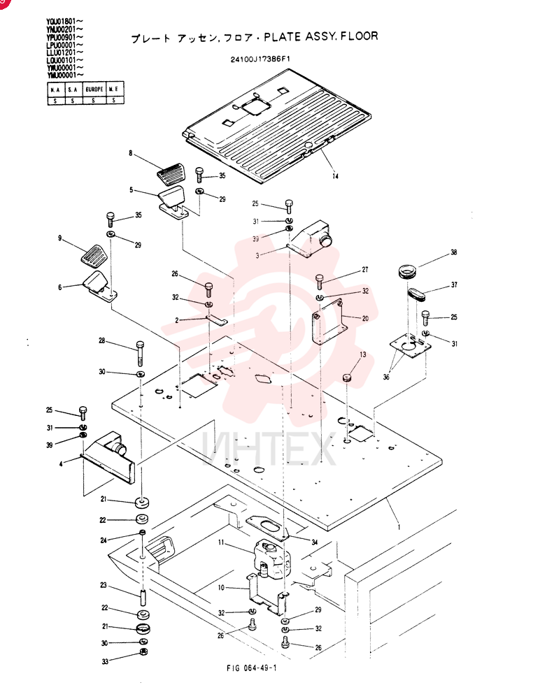PLATE ASSY, FLOOR 24100J1738F1