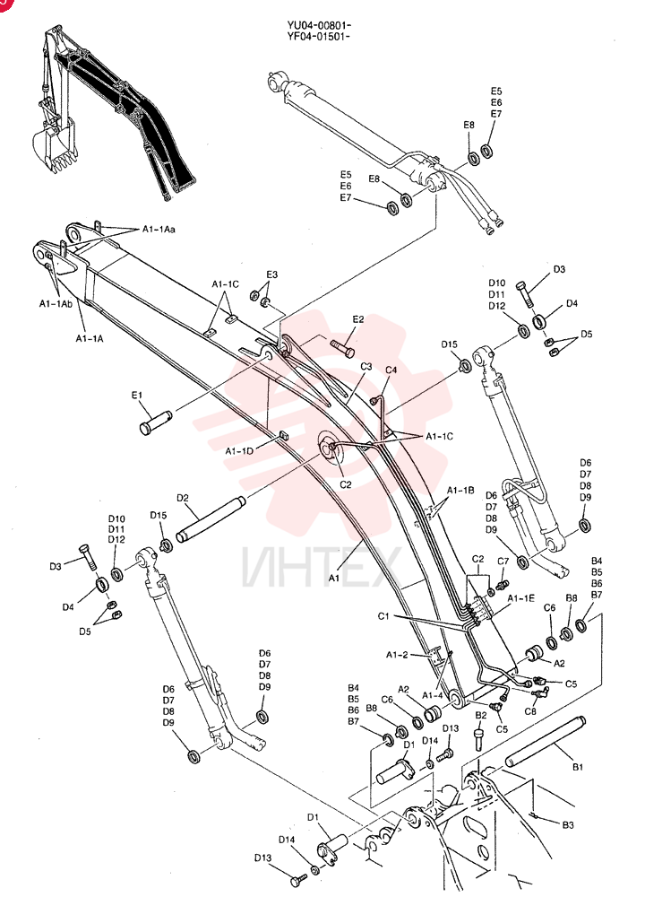 BOOM ASSY, HOE YF02B00037F1