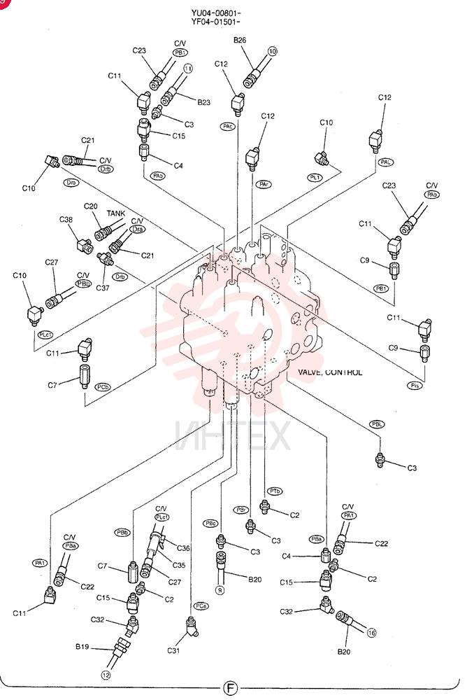 CONTROL LINES, REMOTE YF68H00002F1 (2)