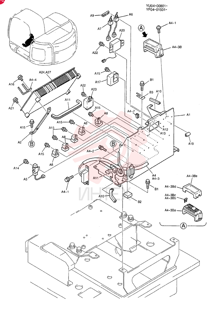 CONTROLLER ASSY, Serial Range: YU04-00801-YU04-00871 YF22E00005F3 (4)