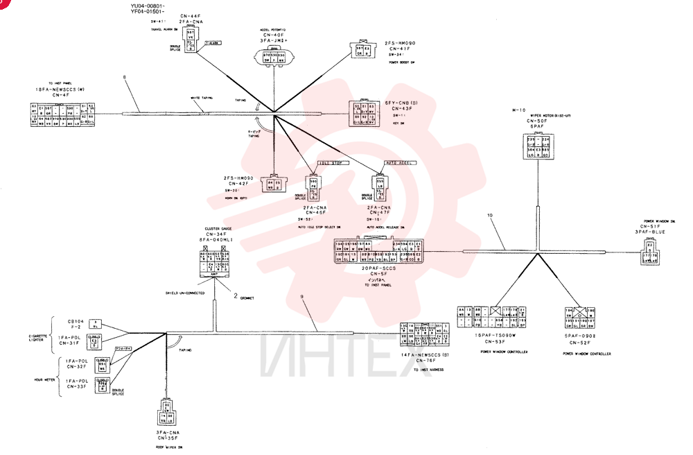 HARNESS ASSY, CAB (WITHOUT POWER WINDOW) YF14E00005F1 (1)