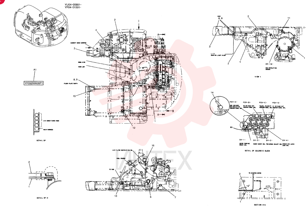 HARNESS ASSY, UPPER YF13E00006F1 (4)