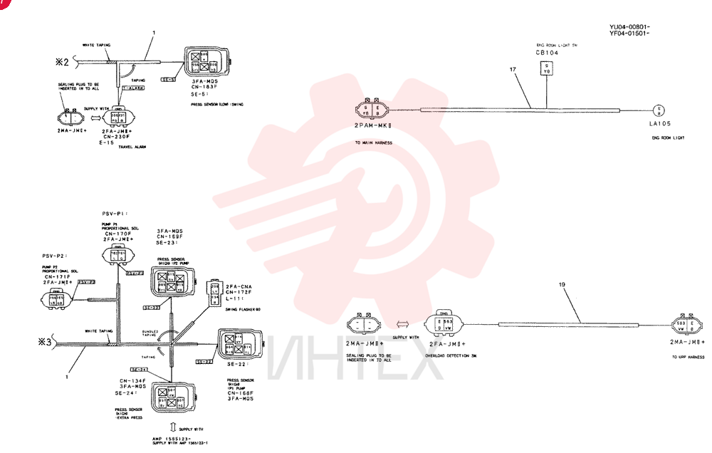 HARNESS ASSY, UPPER (EU) YF13E00005F1 (2)