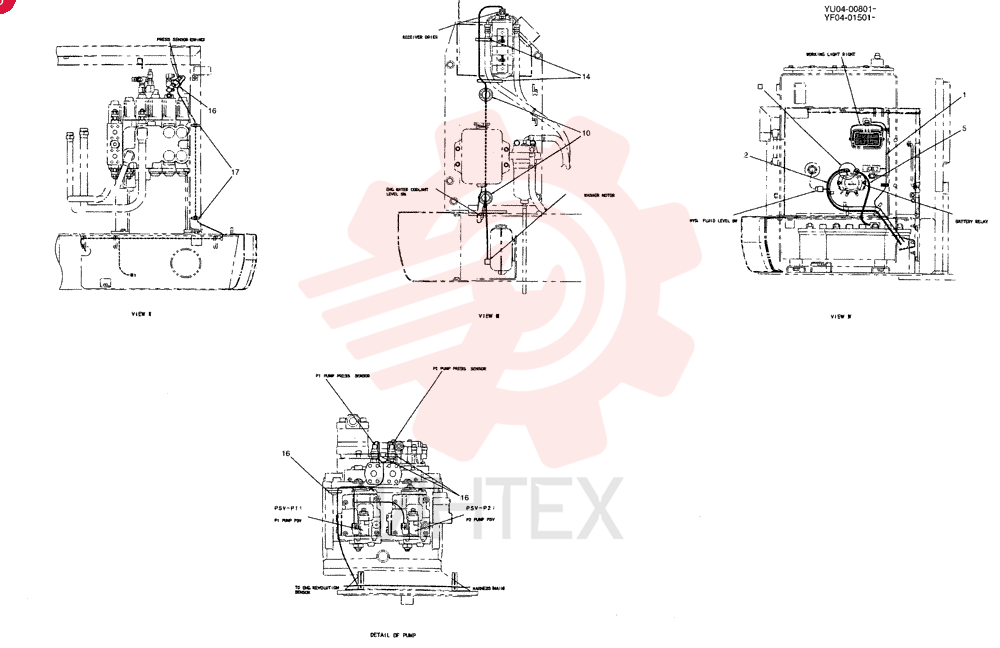 HARNESS ASSY, UPPER YF13E00006F1 (1)