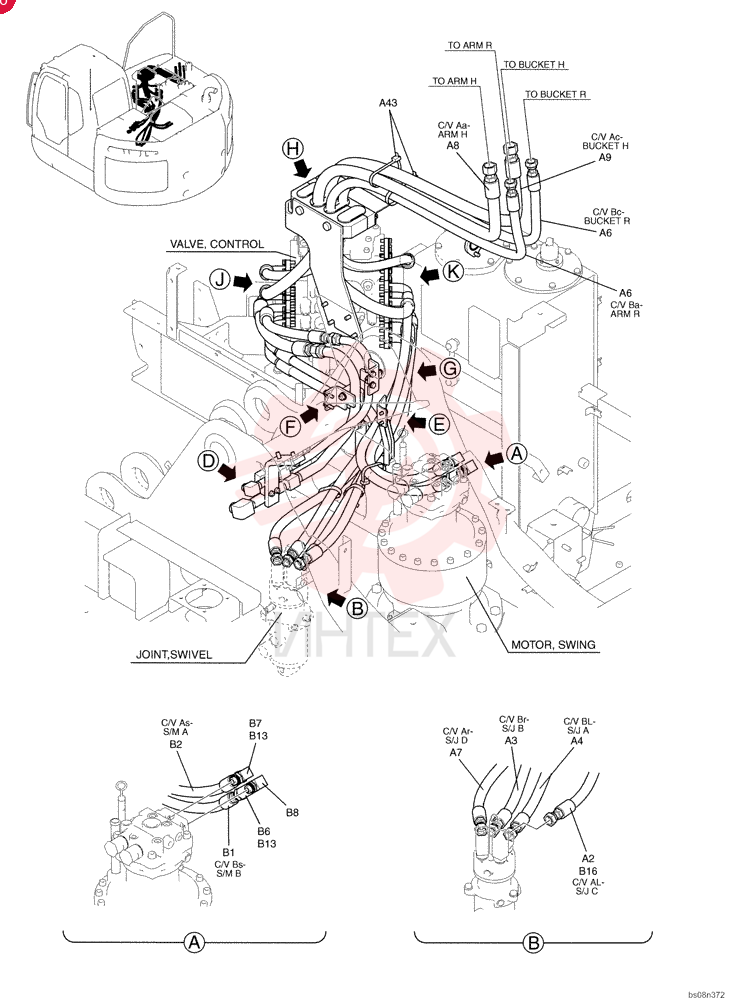 HOSE,19mm ID x 1440mm L