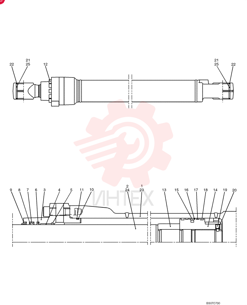 HYDRAULIC CYLINDER YN01V00153F1 (2)