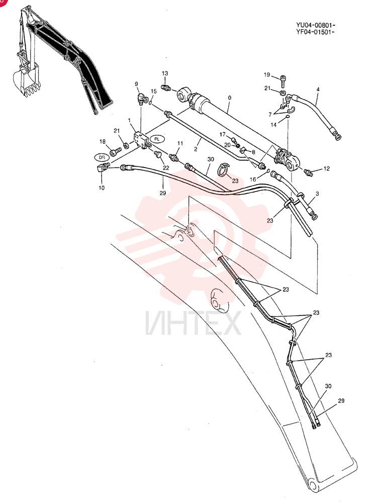 HYDRAULIC CYLINDER YN01V00132F4