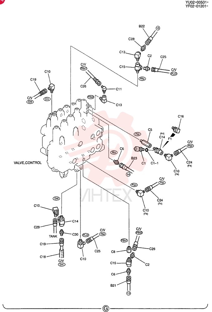 CONTROL LINES,REMOTE YF68H00004F1 (4)
