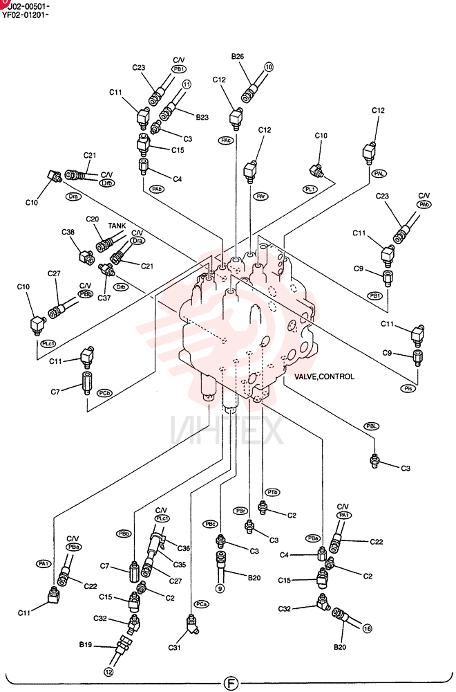 CONTROL LINES, REMOTE YF68H00002F1 (2)