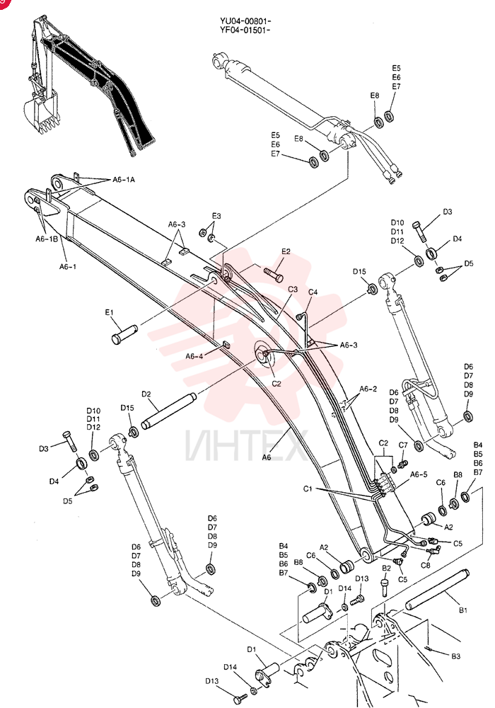 BOOM ASSY, HOE YF02B00037F5