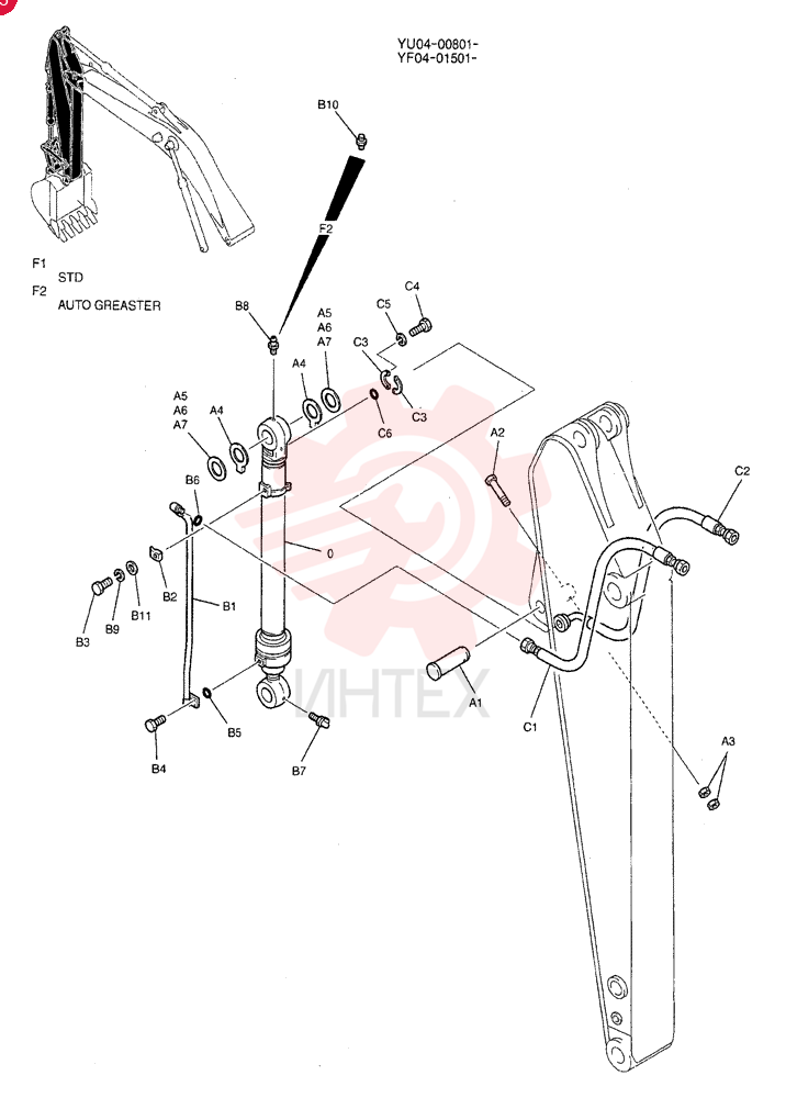 BUCKET CYLINDER YN01V00112F5 (1)