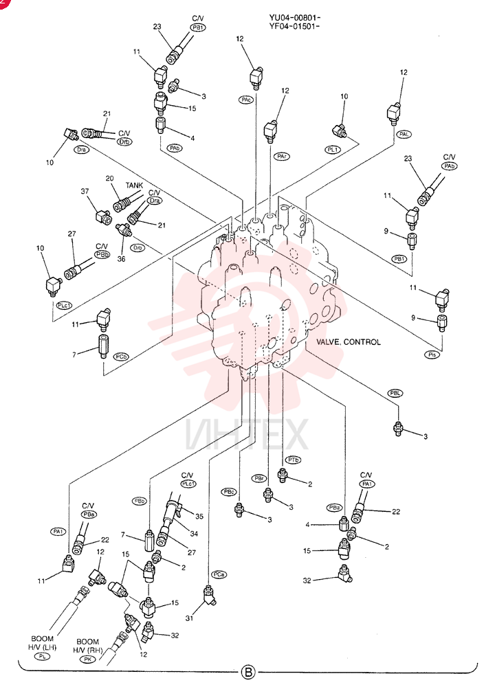 CONTROL LINES, MAIN (BOOM & ARM SAFETY) YF06H00003F1 (2)