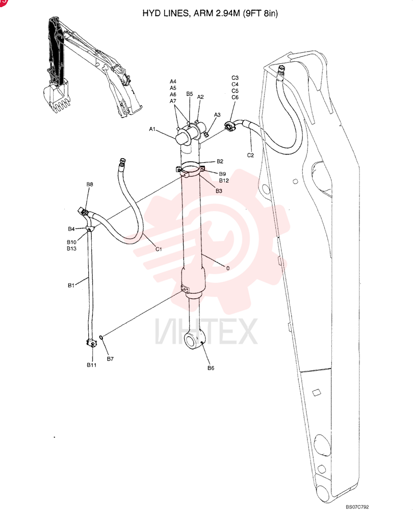 HYDRAULIC CYLINDER YN01V00153F1 (1)
