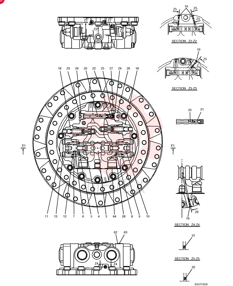 HYDRAULIC MOTOR LQ15V00020F1 (1)
