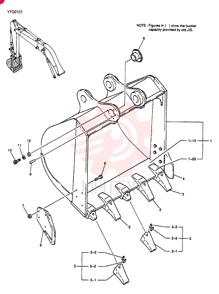 BUCKET ASSY, 0.93M³