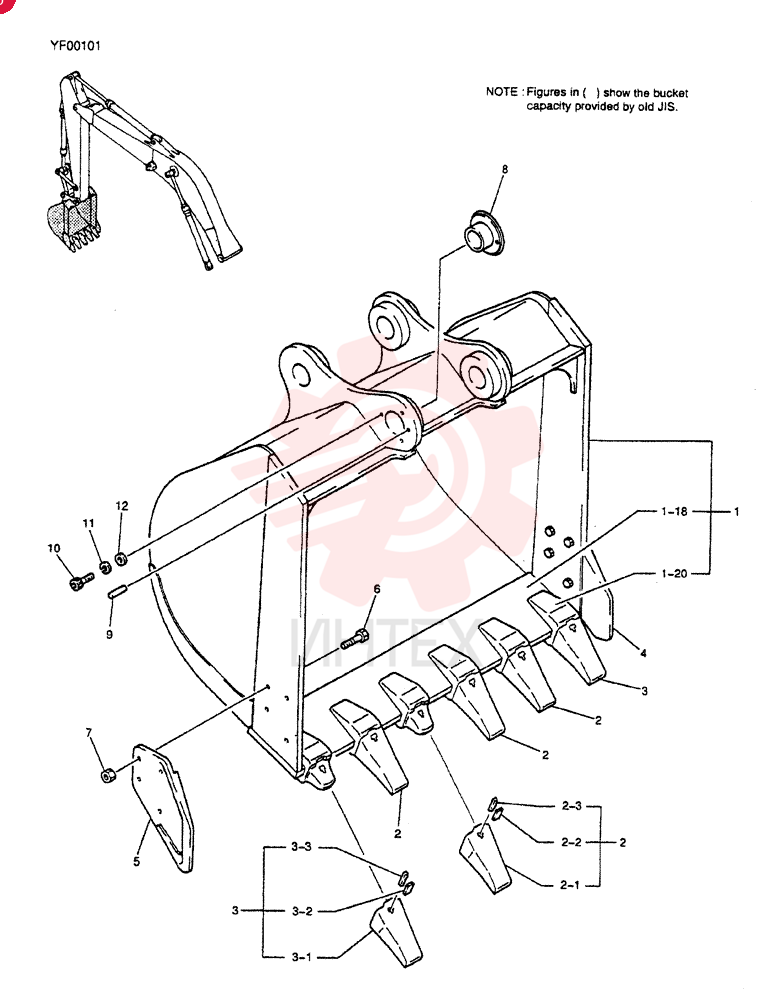 BUCKET ASSY, 1.05M³