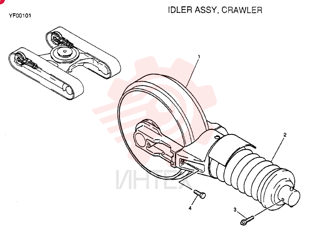 IDLER ASSY, CRAWLER YN52D00015F1