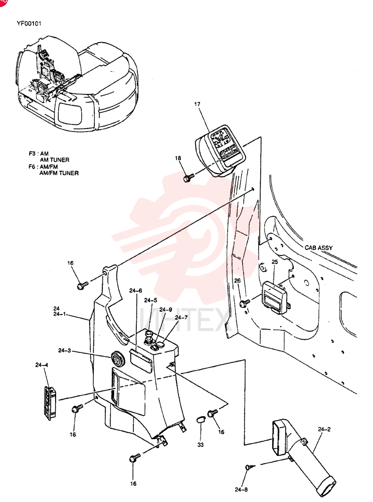 PANEL ASSY, INSTRUMENT (AM TUNER) YN17M00013F3 (1)