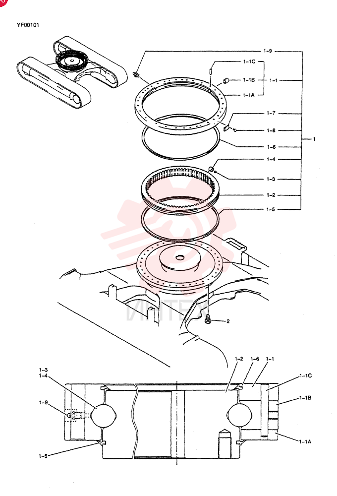 RING ASSY, SLEWING YN40F00008F1