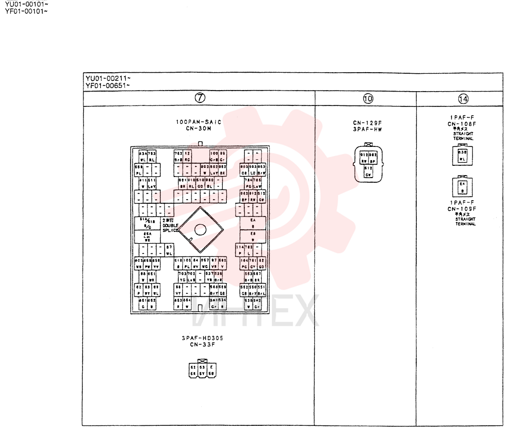 HARNESS ASSY, UPP, APPLICABLE NO.: YU01-00101 YN13E00027F1 (3)