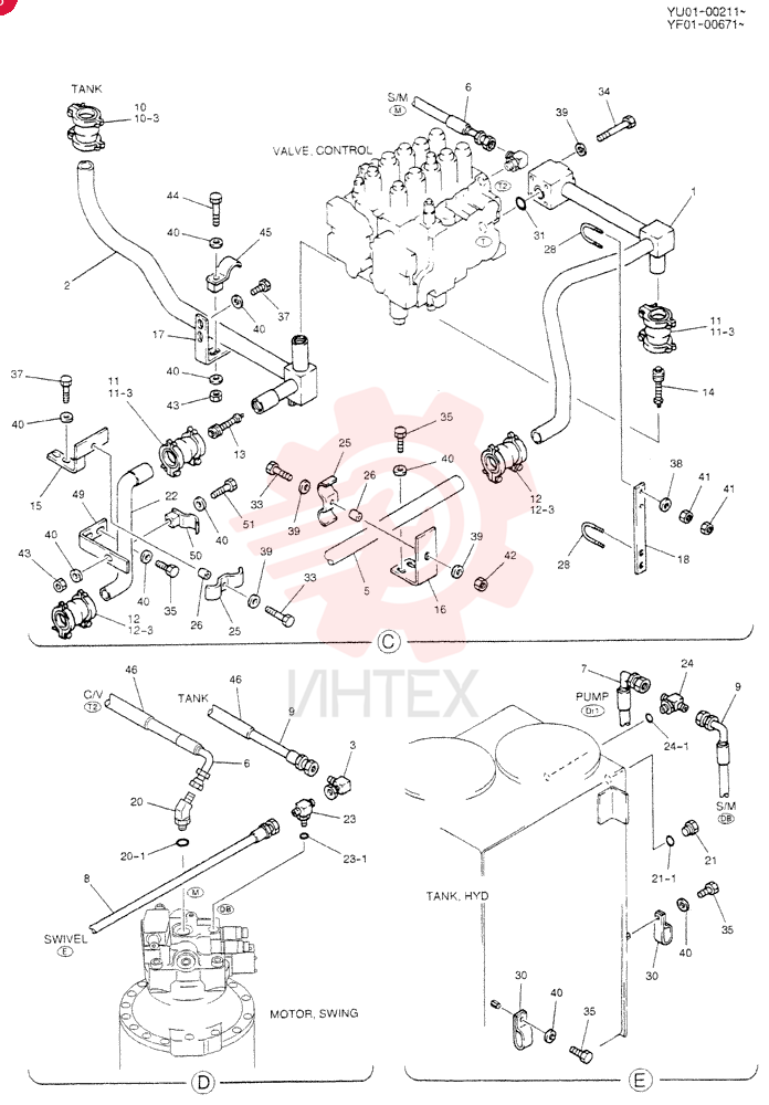 HYD LINES, RETURN YN32H00019F1 (2)