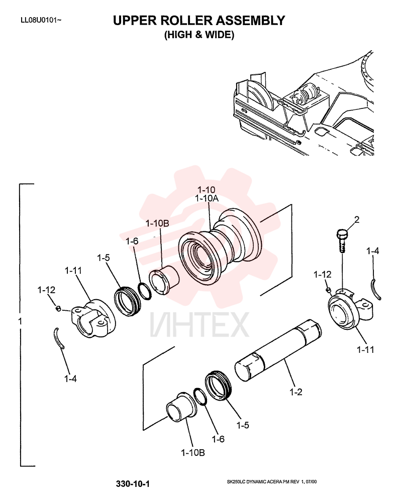 ROLLER ASSY, UPPER (H&W) LQ64DU0003F1