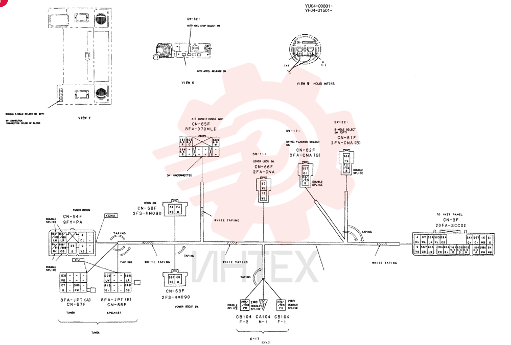 HARNESS ASSY, CAB (WITHOUT POWER WINDOW) YF14E00005F1 (2)