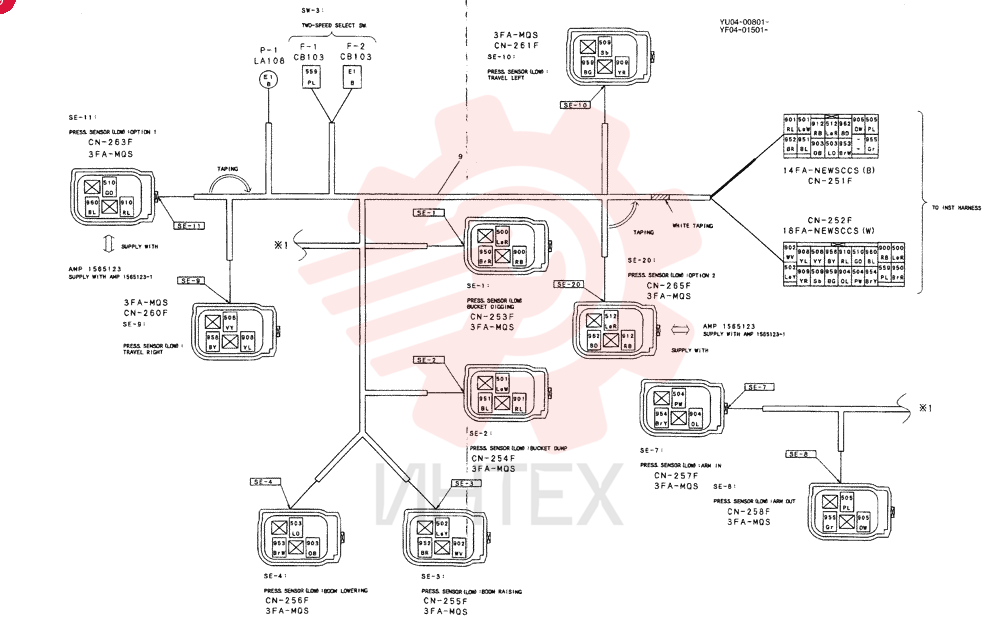 HARNESS ASSY, UPPER YF13E00004F3 (2)