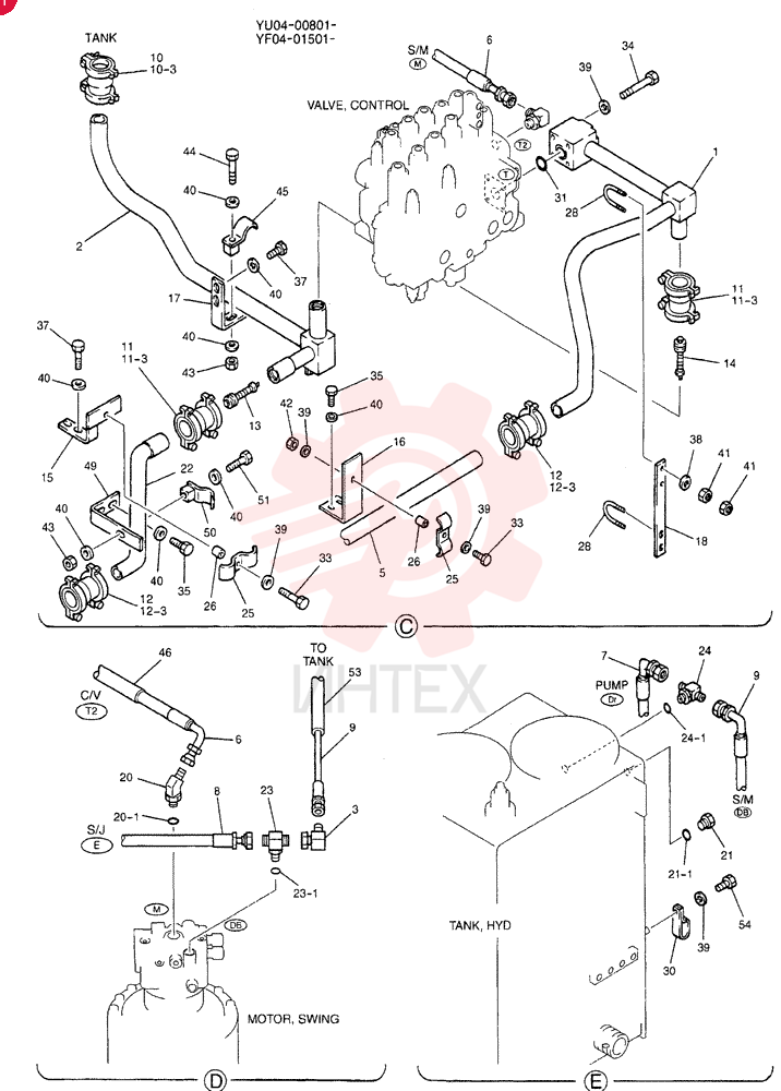HYD LINES, RETURN YF32H00001F1 (2)