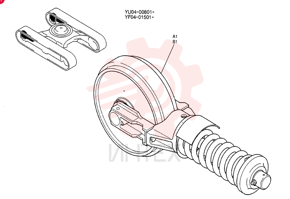 IDLER ASSY, CRAWLER (STD) LQ52D00013F1