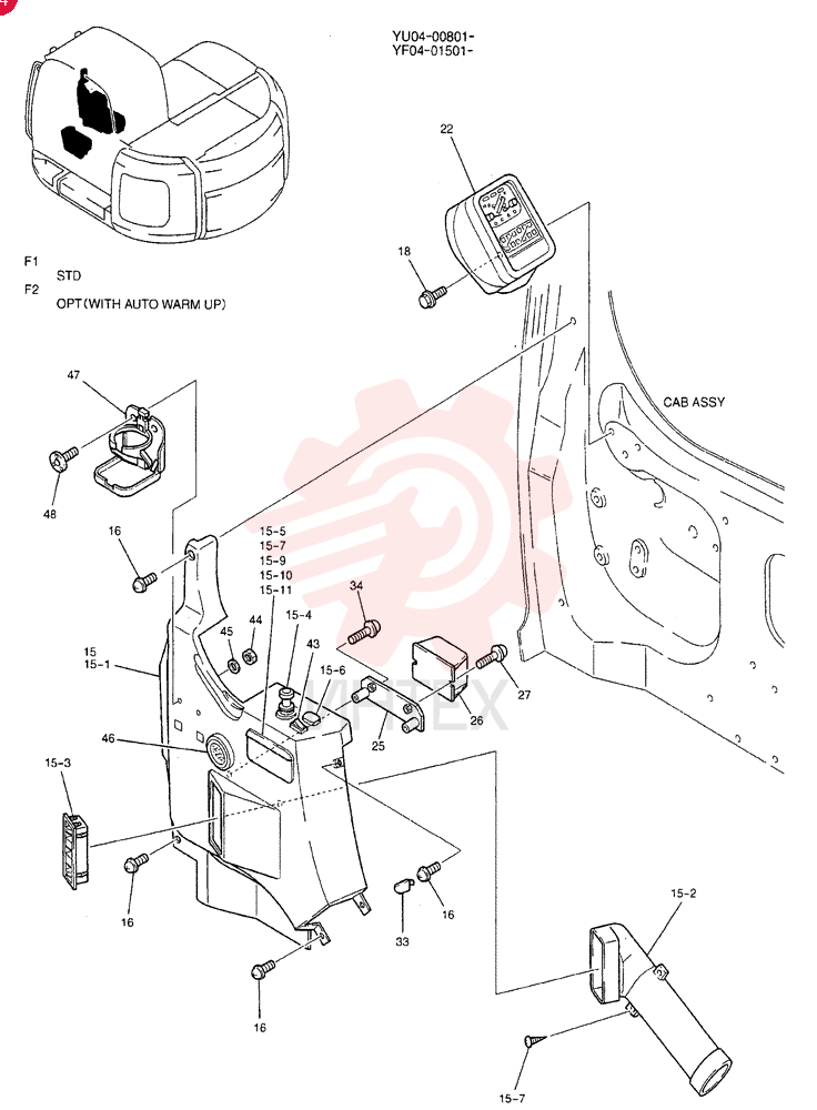 PANEL ASSY, INSTRUMENT (STD) YB17M00002F1 (1)