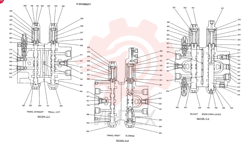 VALVE ASSY, CONTROL YF30V00002F1 (2)