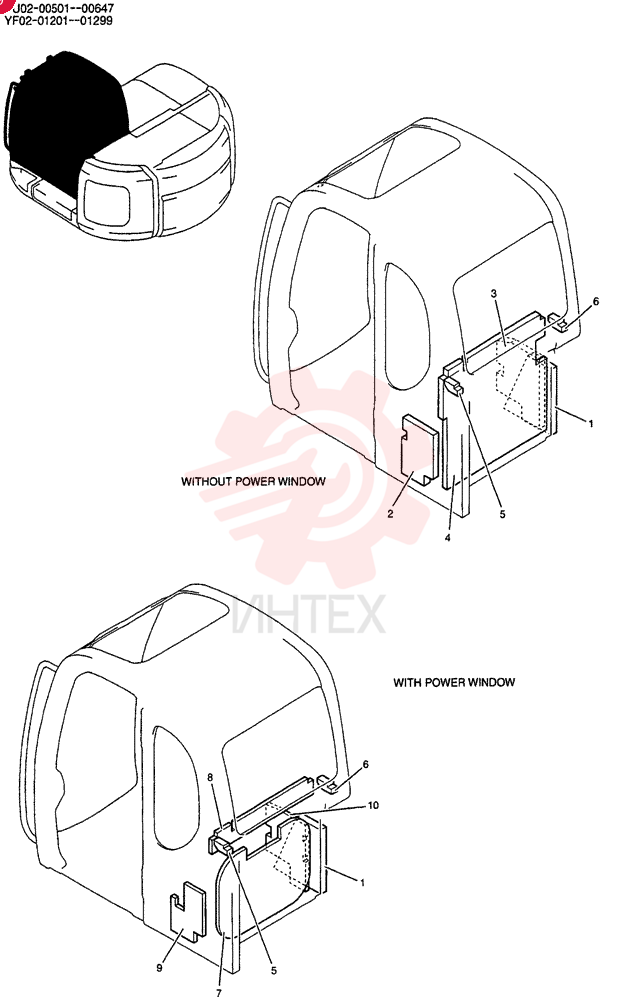 CAB ASSY (WITHOUT POWER WINDOW) YF02C00005F1