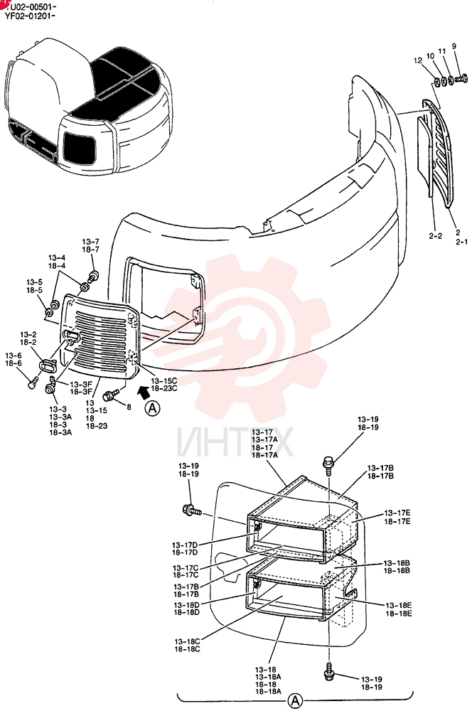 GUARD INSTAL, Serial Range: YU02-00501-YU02-00658 YF21C00001F7