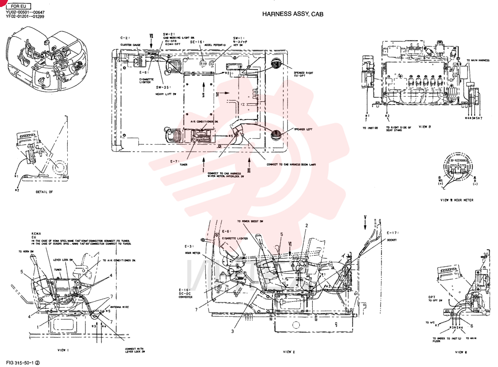 HARNESS ASSY, CAB YF14E00003F1 (5)
