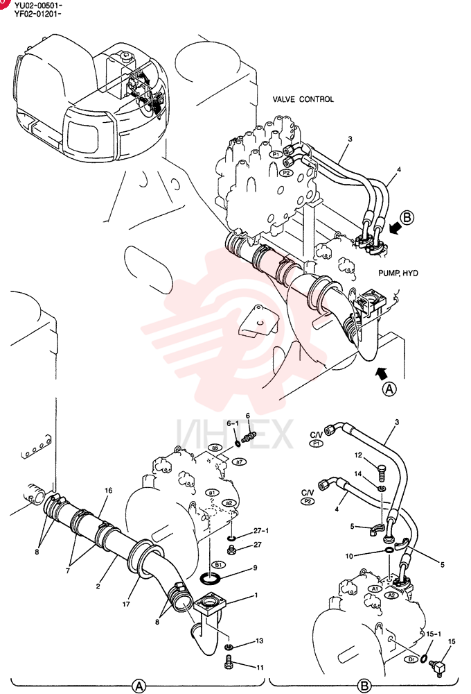 HYD LINES, PUMP YF30H00001F1