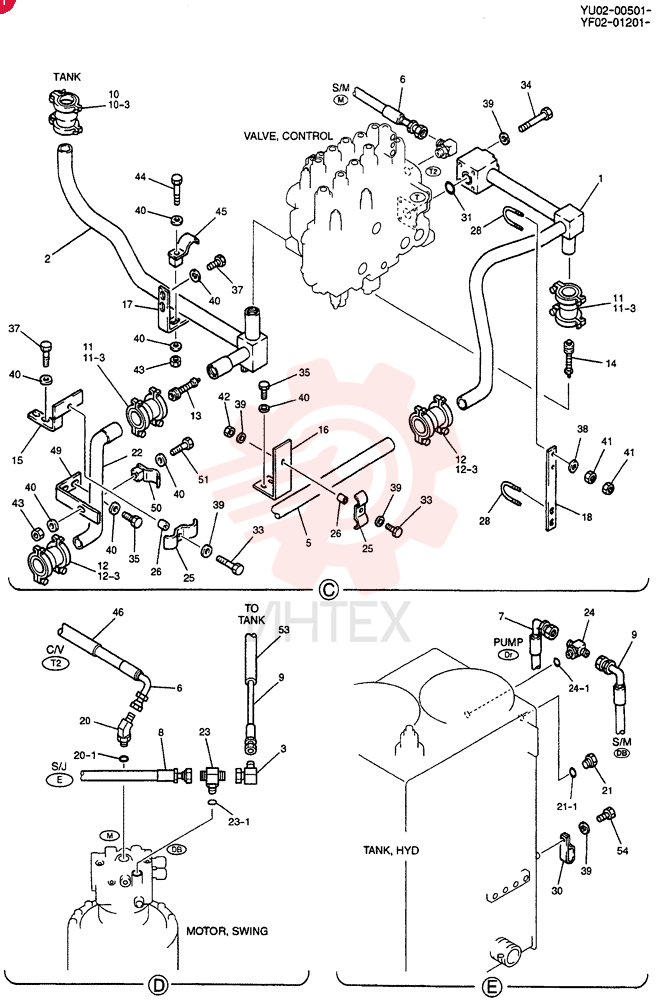 HYD LINES,RETURN YF32H00001F1 (2)