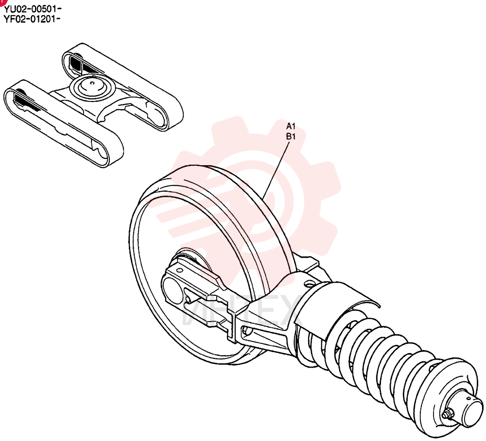 IDLER ASSY, CRAWLER (STD) LQ52D00013F1