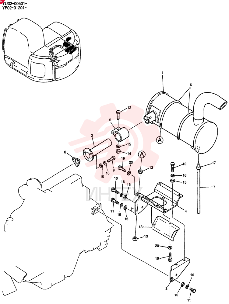 MUFFLER ASSY YF12P00001F1