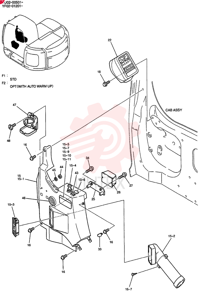 PANEL ASSY, INSTRUMENT (STD) YB17M00002F1 (1)