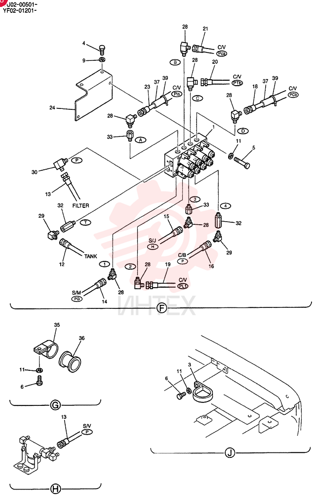 CONTROL LINES,VALVE YF64H00011F1 (3)