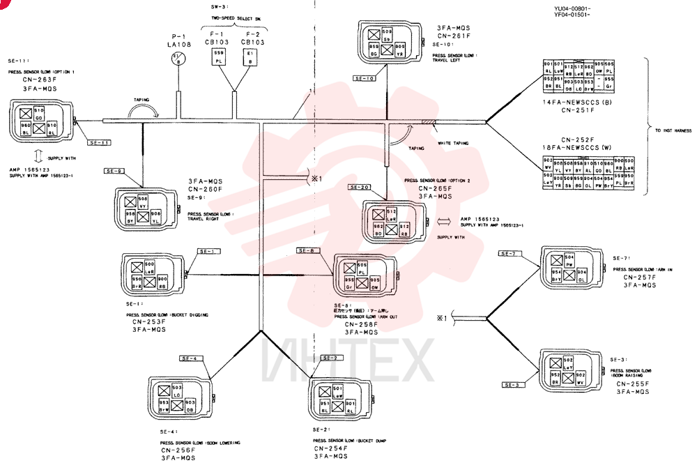 HARNESS ASSY, UPPER YF13E00004F1 (1)
