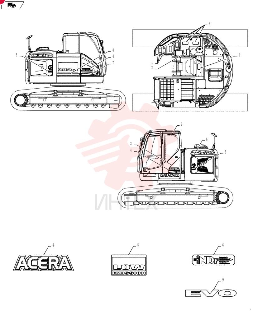 Схема (SK235SRLC-2) - SHORT RADIUS EXCAVATOR ASN YU06-03001- (1/01-12/06) YF22T00074F1