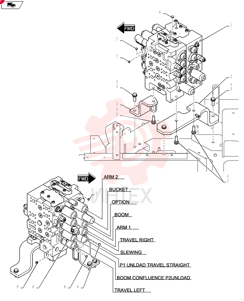 Схема (SK235SRLC-2) - SHORT RADIUS EXCAVATOR ASN YU06-03001- (1/01-12/06) YF64H00035F1 (3)
