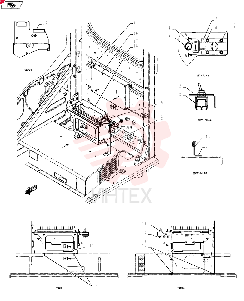 Схема (SK235SRLC-2) - SHORT RADIUS EXCAVATOR ASN YU06-03001- (1/01-12/06) YF22E00089F1 (3)